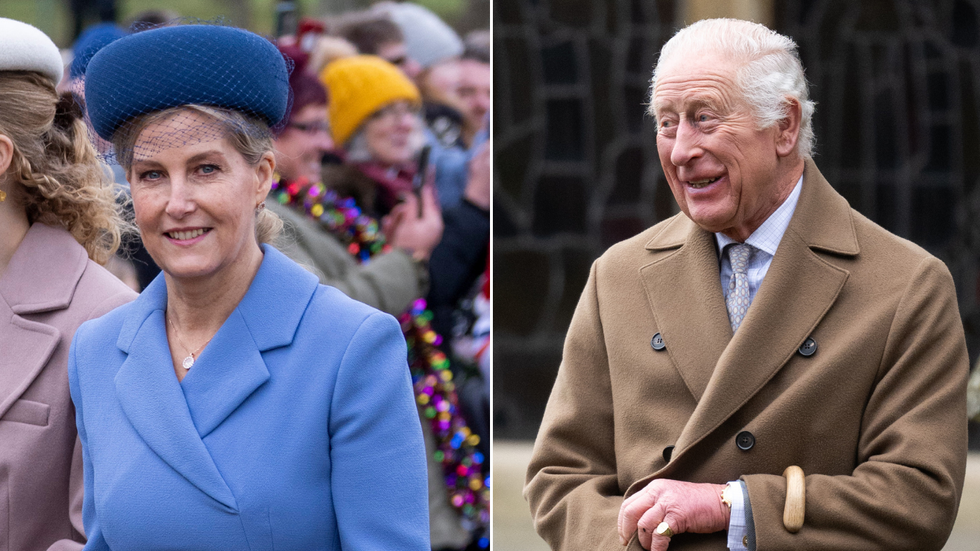 Duchess of Edinburgh and King Charles on Christmas day