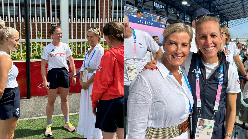 Duchess of Edinburgh meets Team GB hockey players