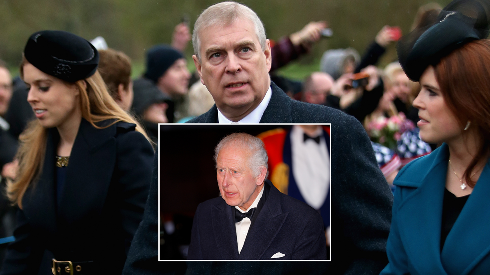 Duke of York, Princess Eugenie, Princess Beatrice and King Charles