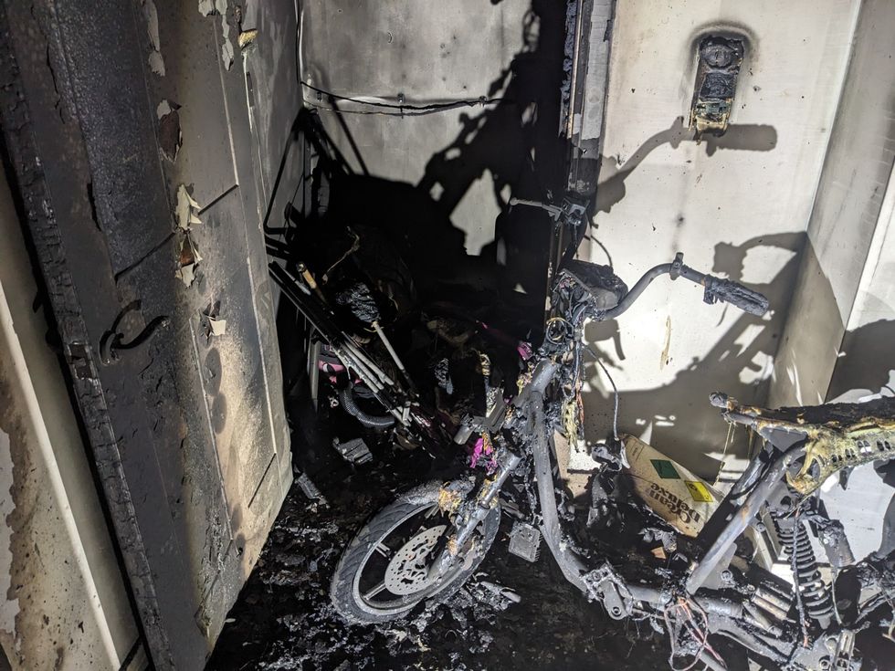 E-bike fire