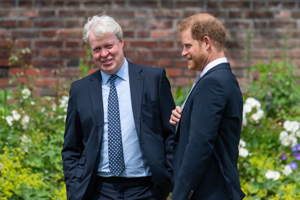 Earl Charles Spencer and Prince Harry