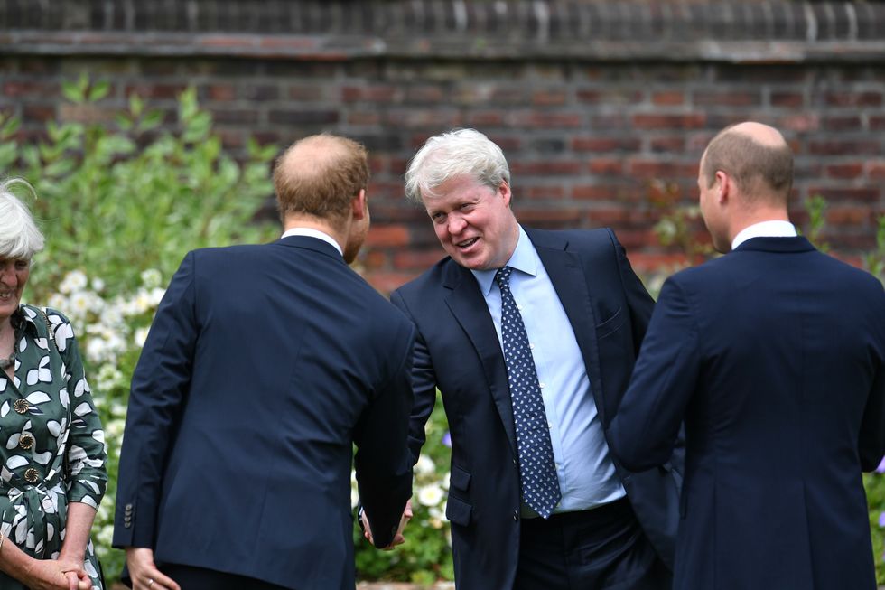 Earl Charles Spencer, Prince William and Prince Harry