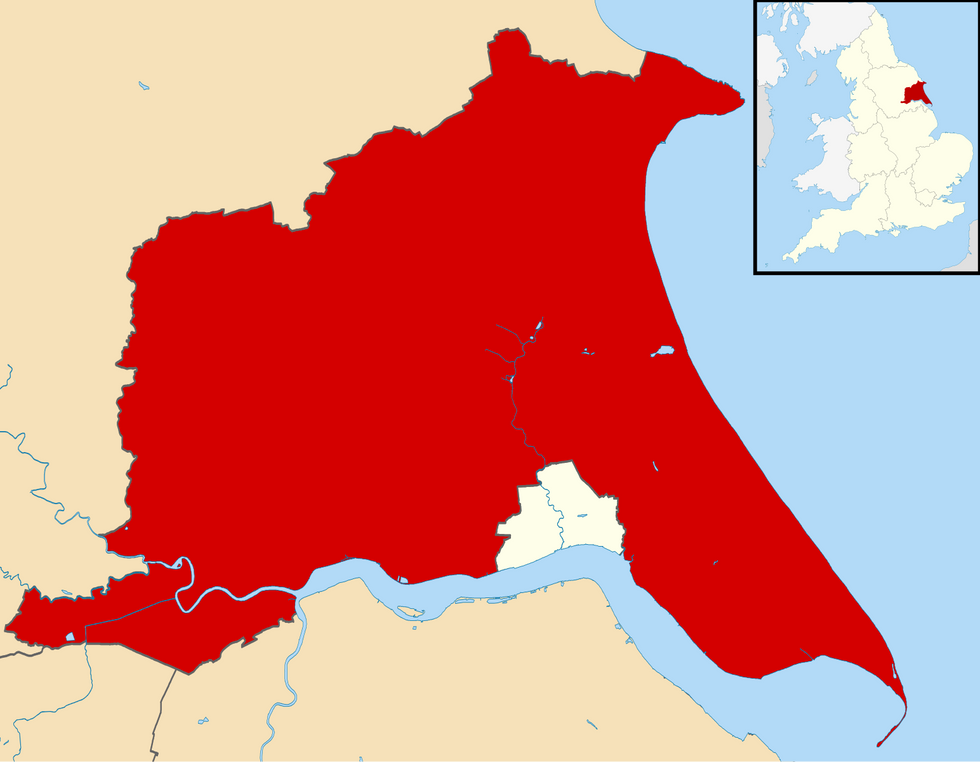 East Riding of Yorkshire's place on map