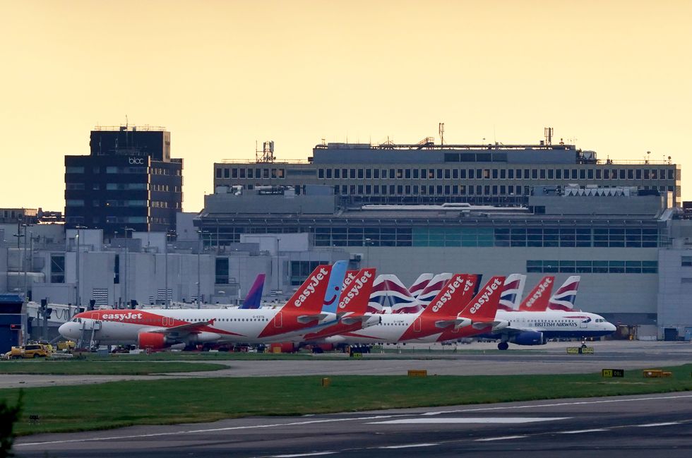 easyJet planes at Gatwick