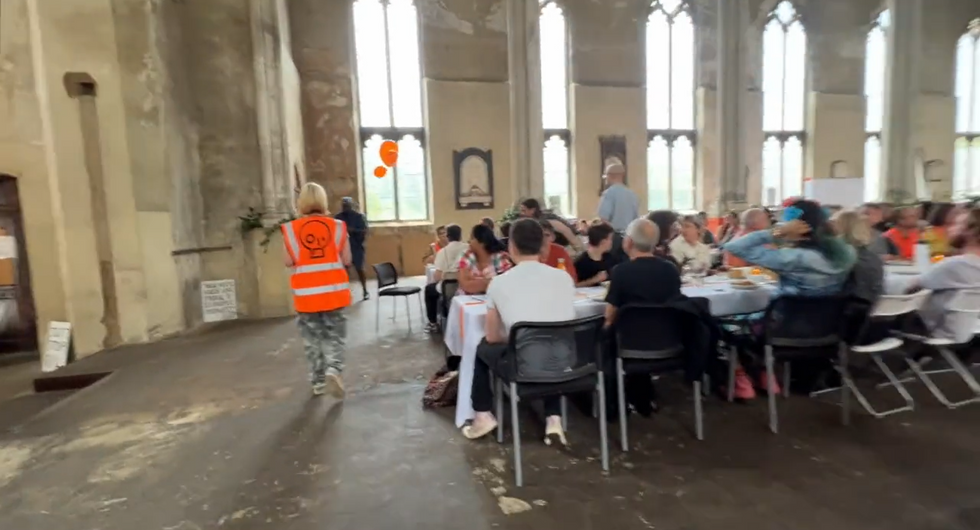 Eco-activists arranged to hold a community meal yesterday at the Heritage and Arts Centre in Bow, East London.