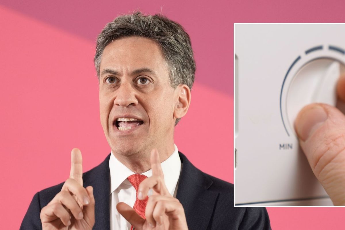 Ed Miliband and gas boiler 