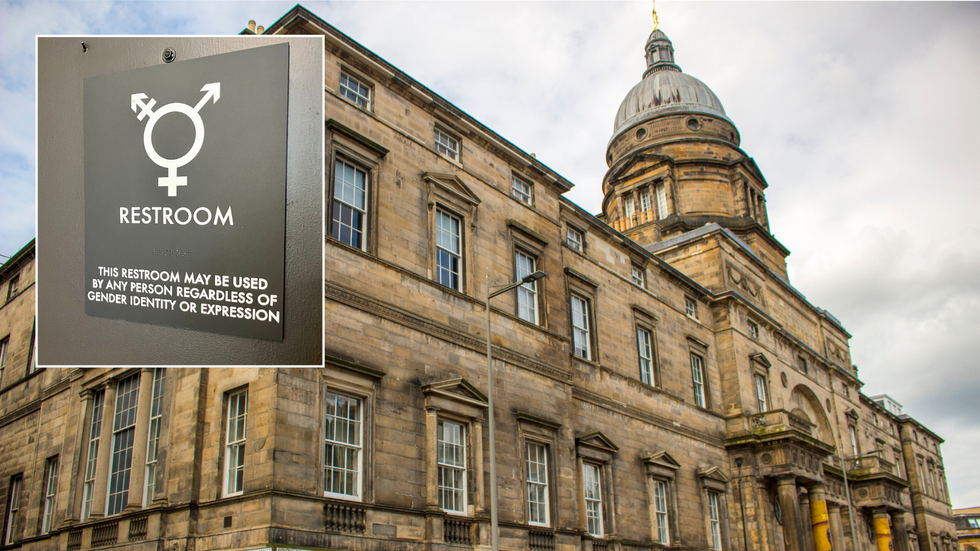 Edinburgh University and toilet sign