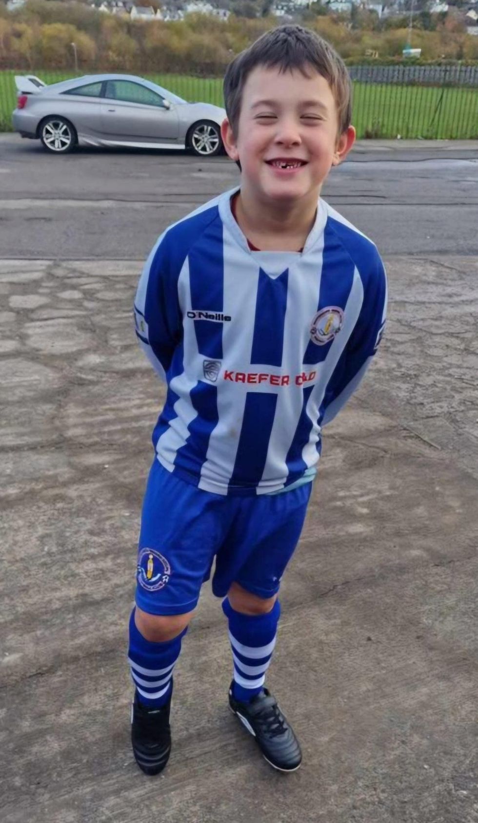 Eight-year-old Jay Cartmell was a youth player for Whitehaven Miners FC in Cumbria