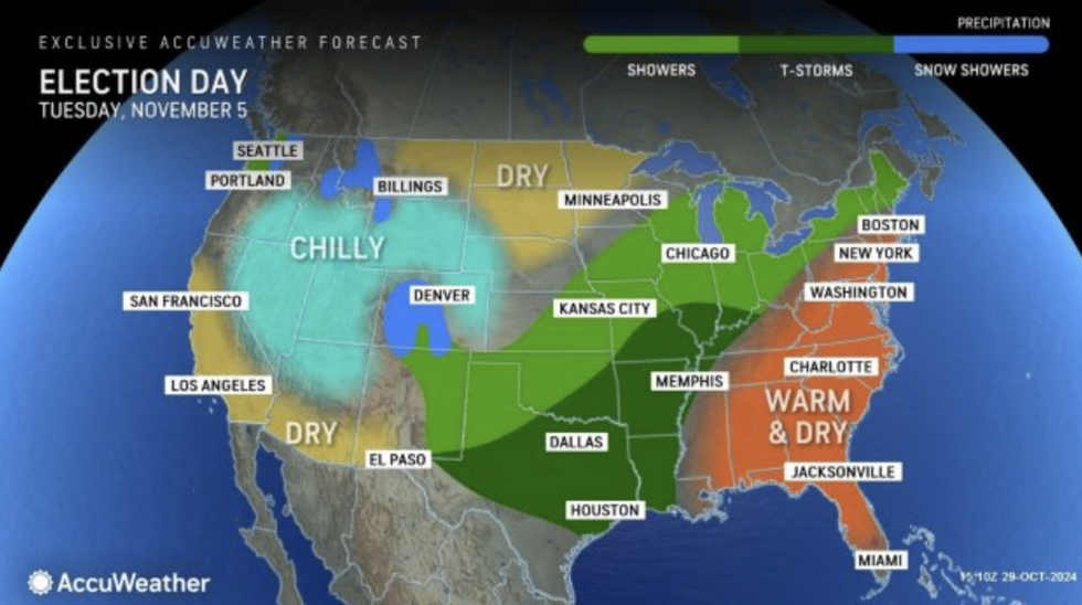 Election day weather forecast