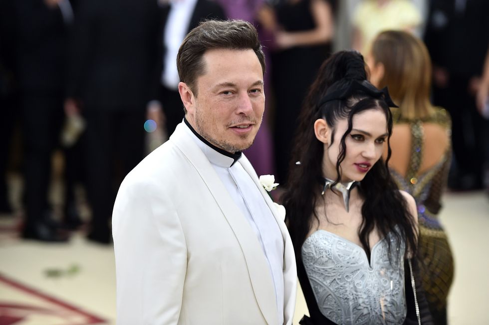 Elon Musk and Grimes in 2018