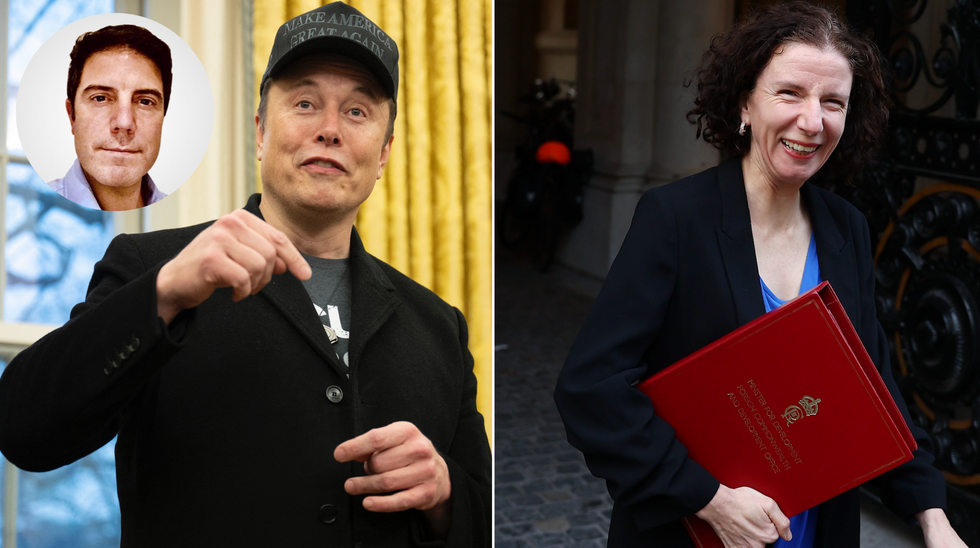 Elon Musk (left), Anneliese Dodds (right)