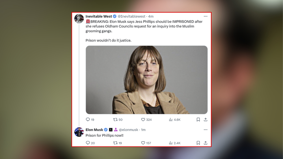 Elon Musk tweet about Jess Phillips