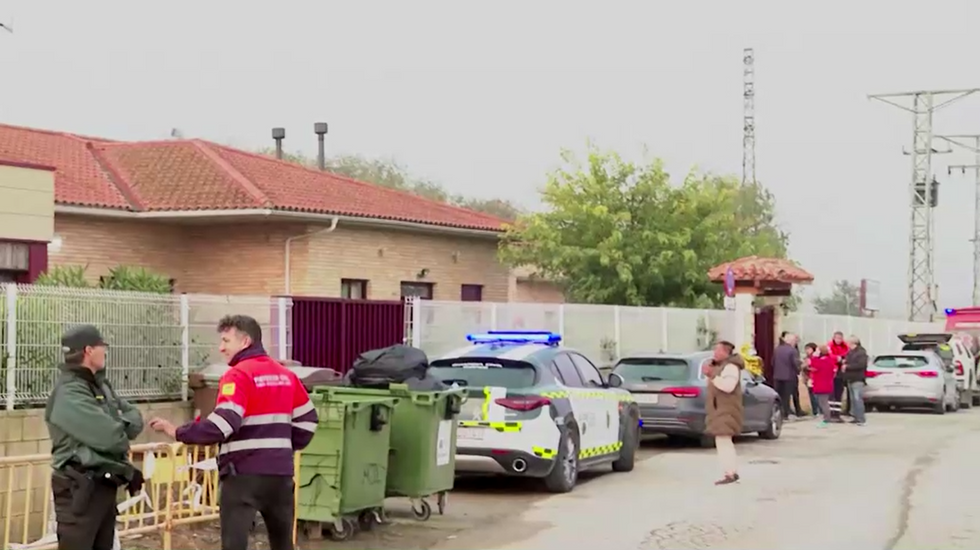 Emergency services at the scene in Northern Spain