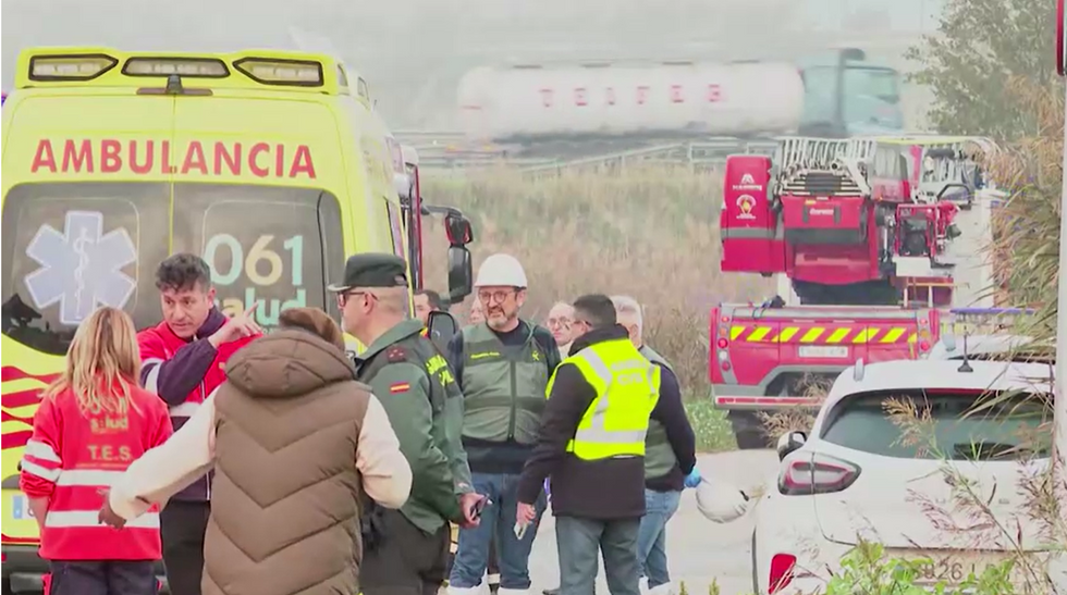 Emergency services remain at the scene in northern Spainu200b