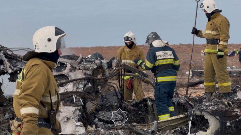 Emergency services sifting through wreckage of u200bAzerbaijan Airlines plane crash