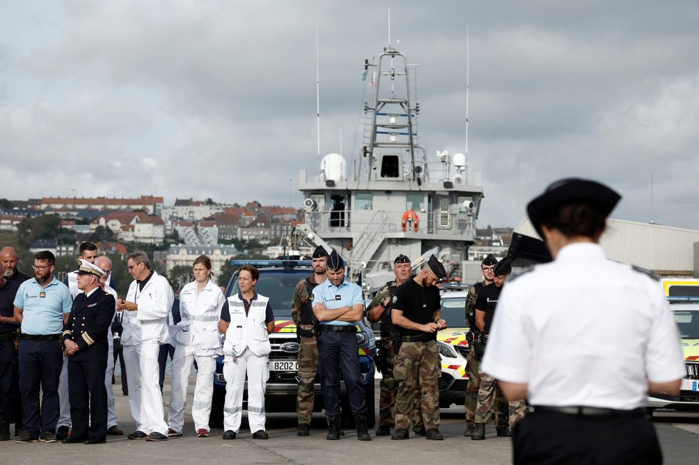 Emergency workers in Boulogne