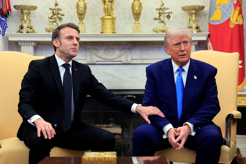 Emmanuel Macron and Donald Trump