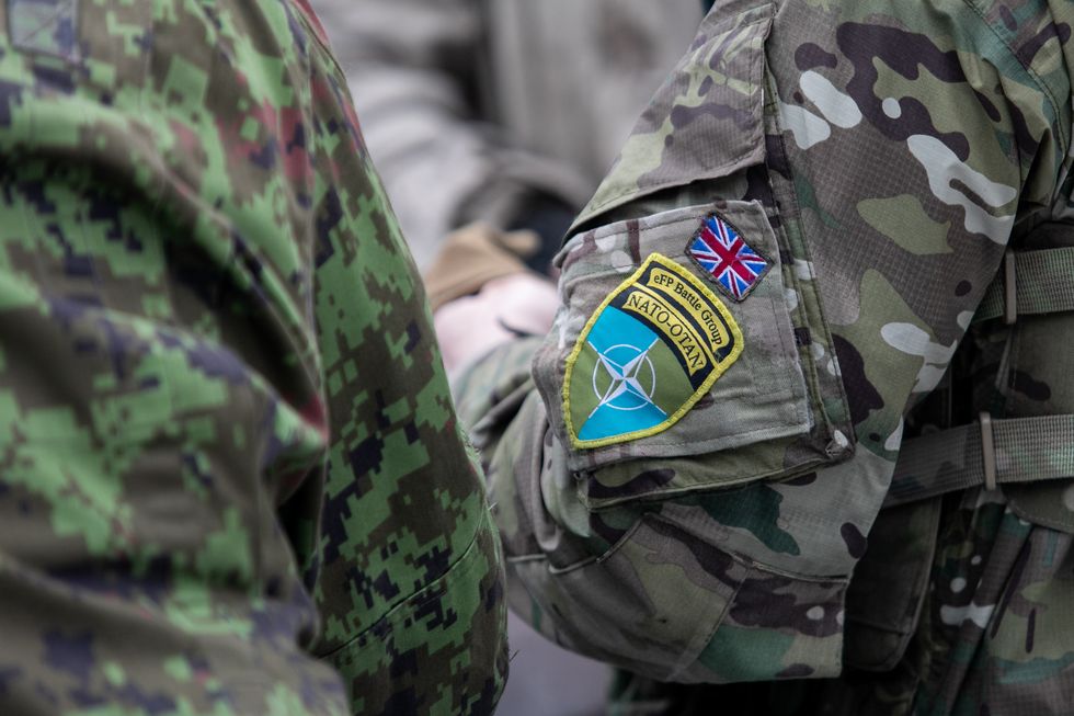 Enhanced Forward Presence (eFP) United Kingdom soldiers patch during military training