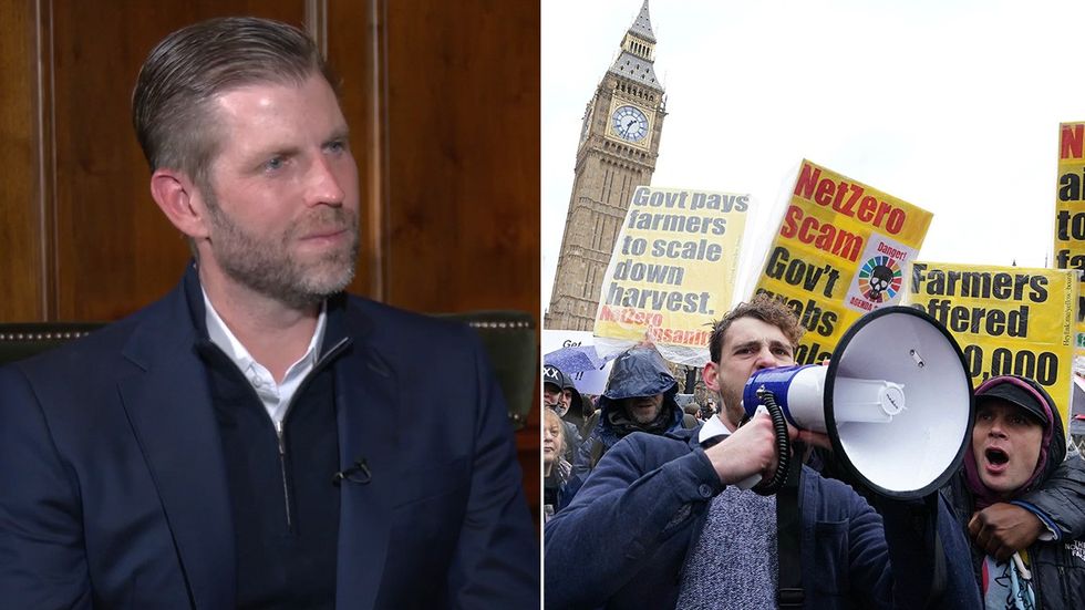 Eric Trump, farmer protest