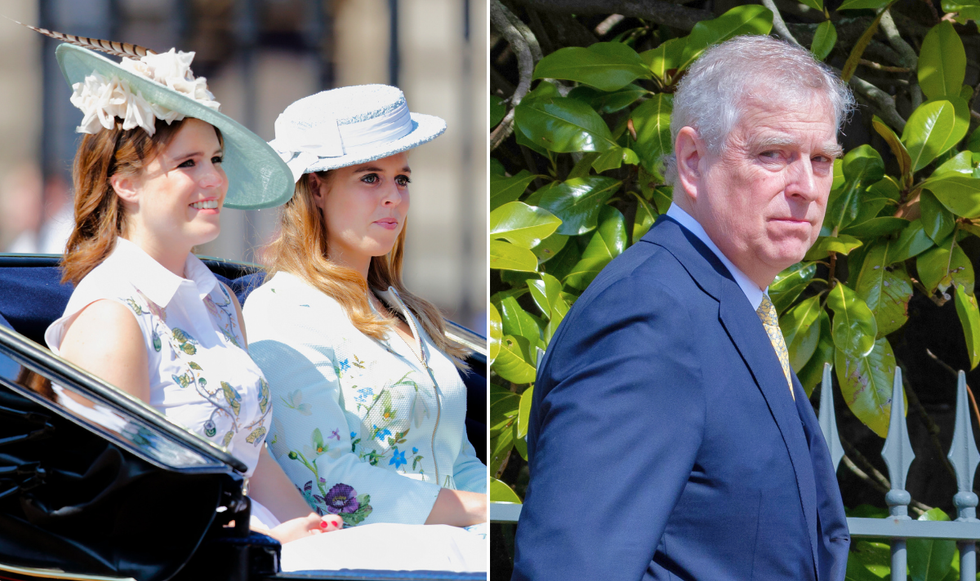 Eugenie, Beatrice and Prince Andrew