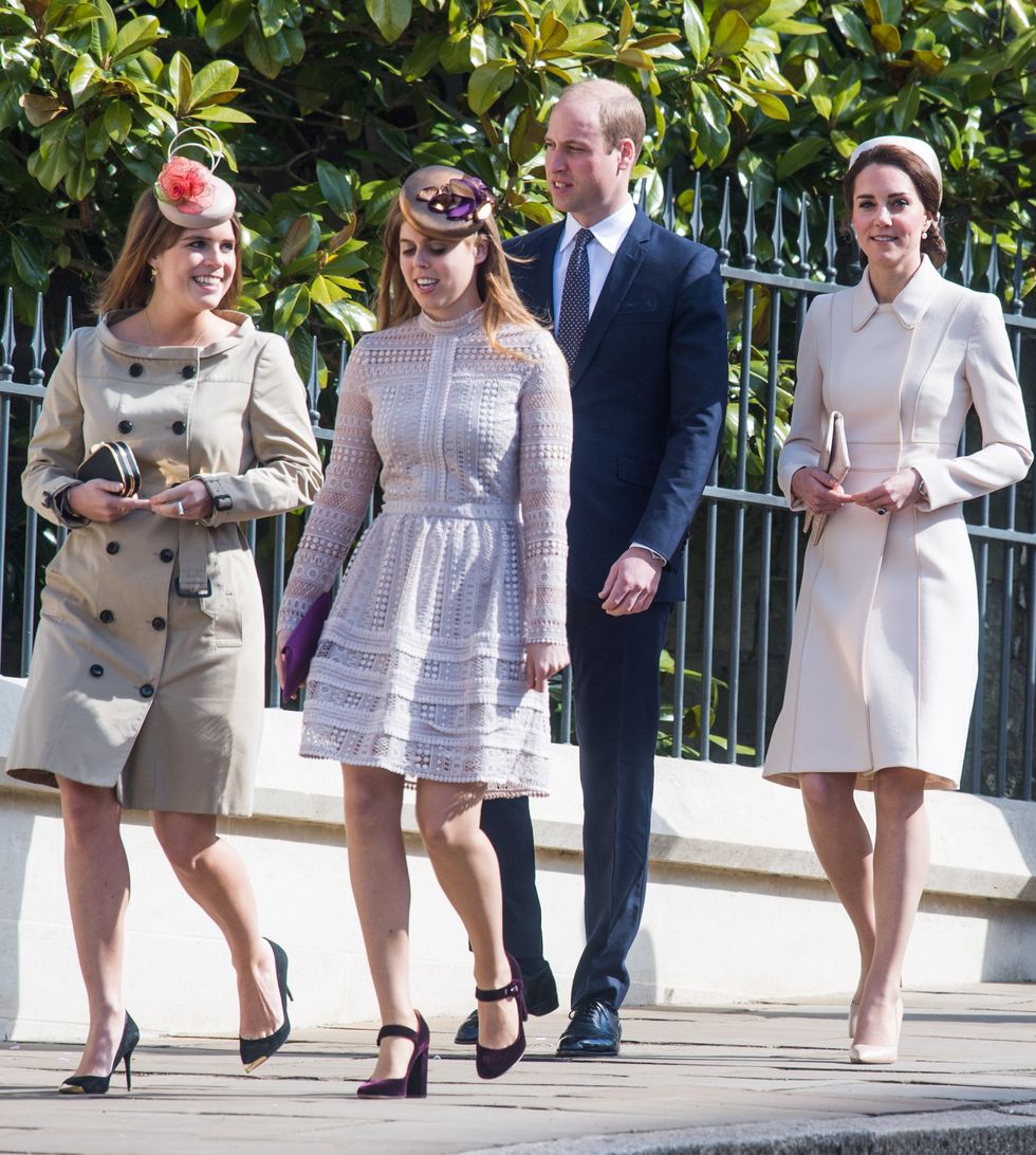 Eugenie, Beatrice, William and Kate