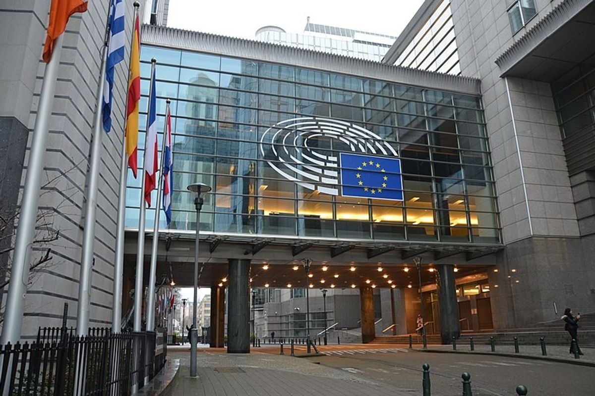 European Parliament building in Brussels