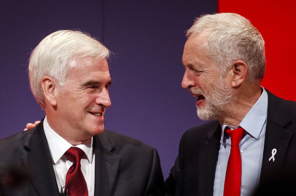 Ex-Shadow Chancellor John McDonnell and former Leader of the Opposition Jeremy Corbyn