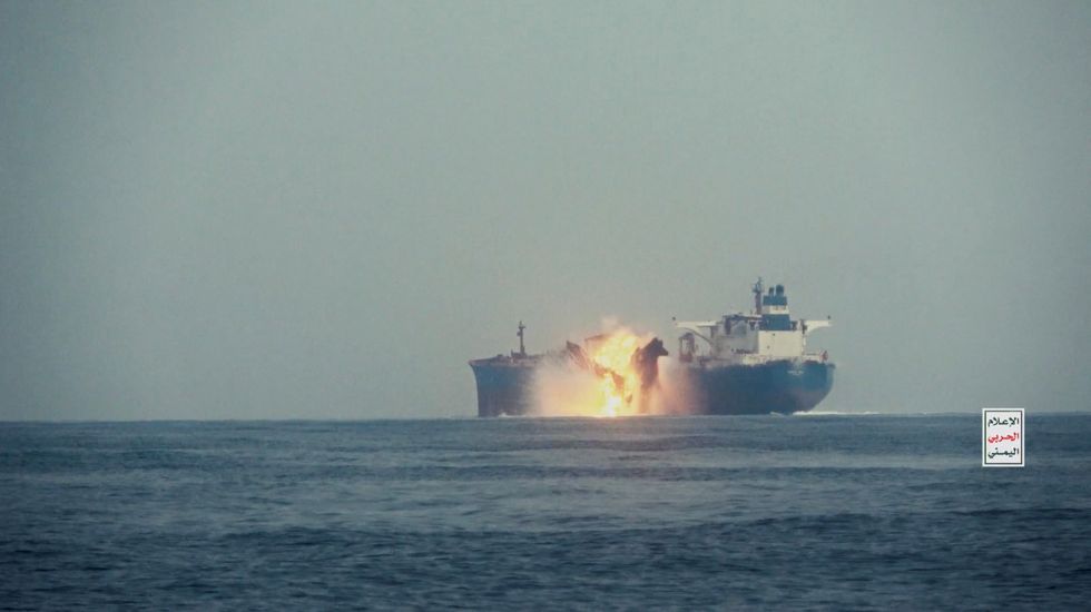 Explosion on oil tanker