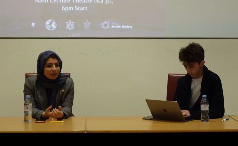 Faezeh Alavi and moderator