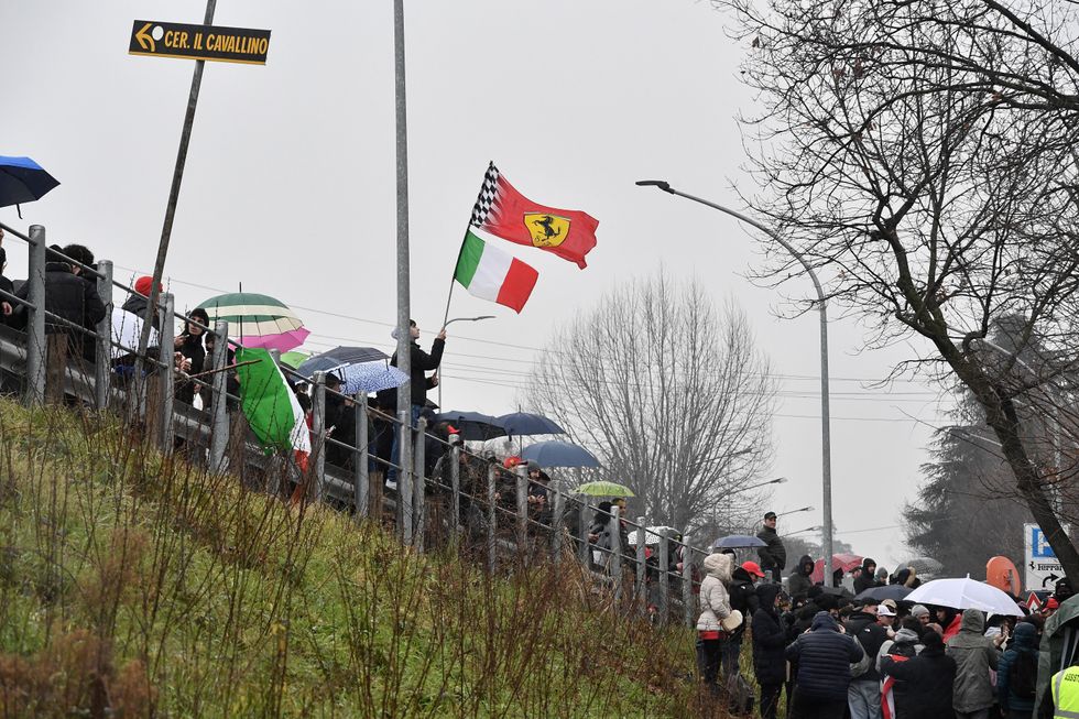 Fans lined the streets to watch Lewis Hamilton