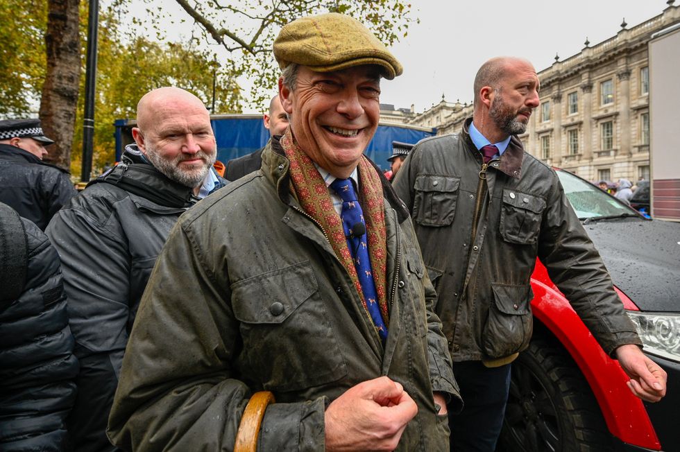 Farage at farm protest