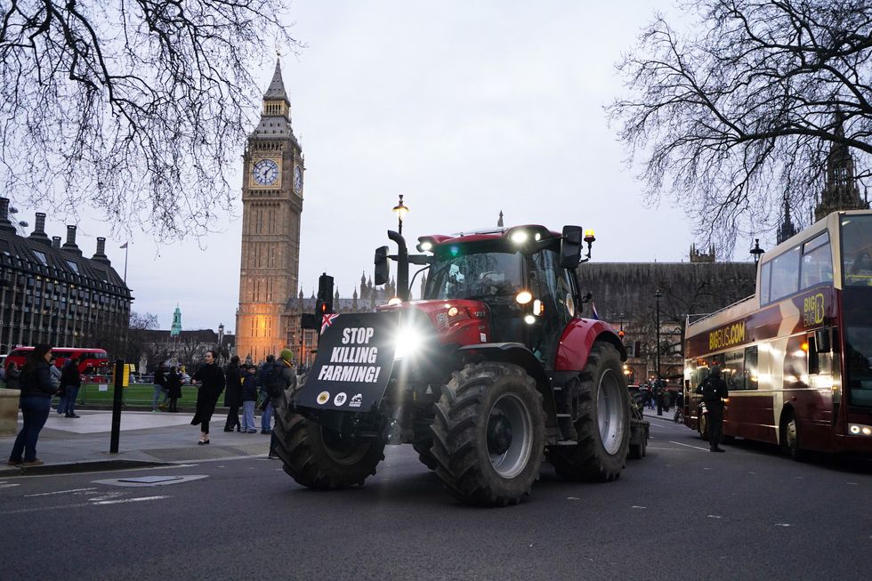 Farm protest at Westminster in March 2024