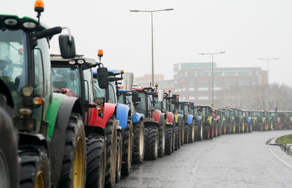 Farm protest in Cardiff in February 2024