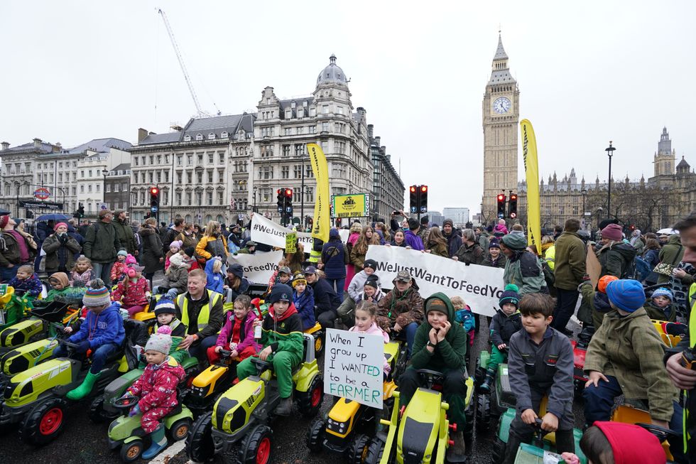 Farmer protests