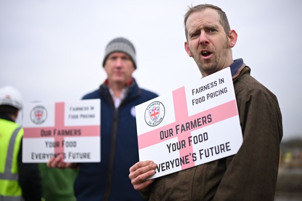 Farmers at protest