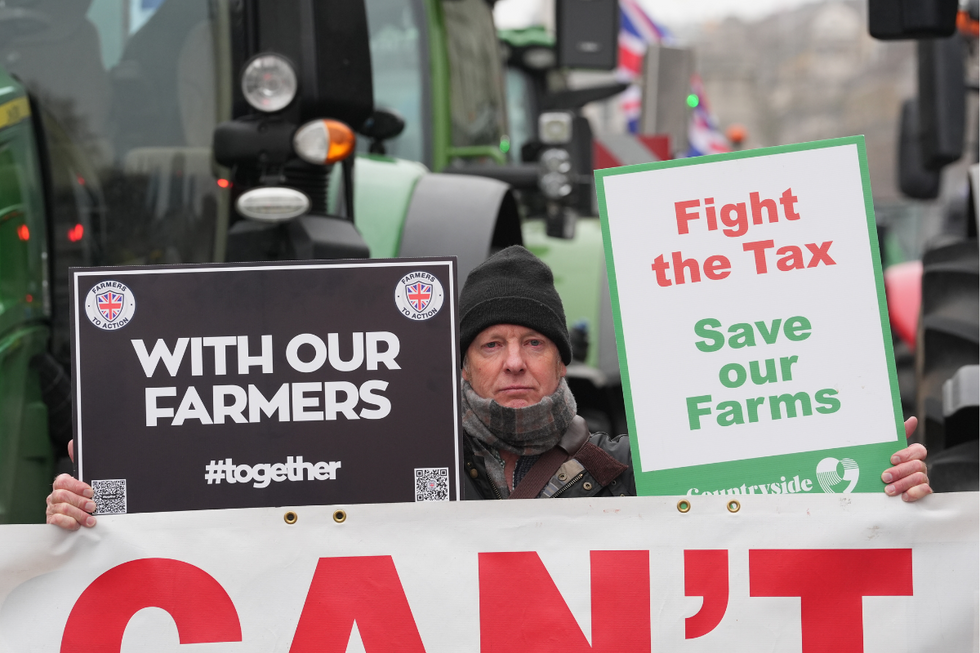 Farmers at protest