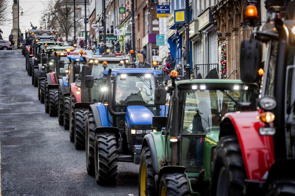 Farmers protesting in Ulster