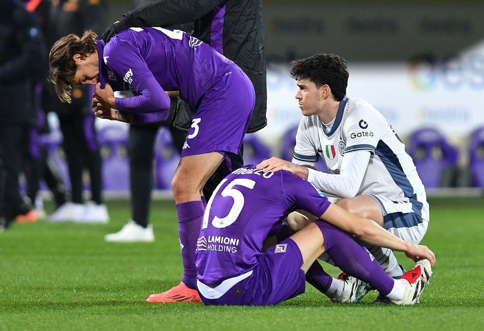 Fiorentina players were in tears on the pitch