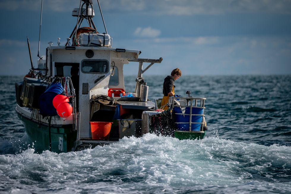 Fishermen off the coast of Jersey