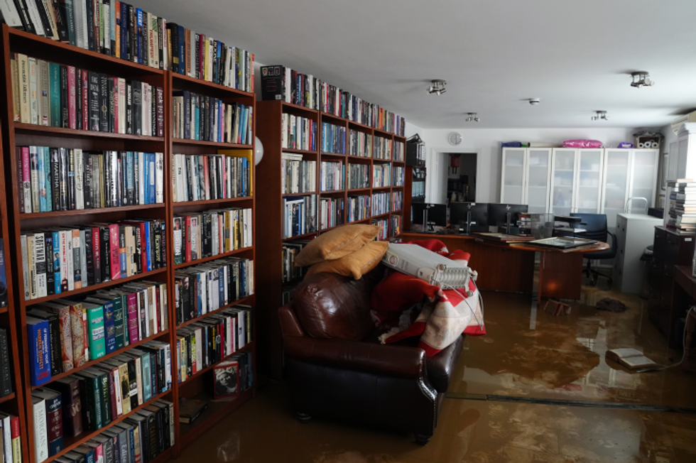 Flooded house