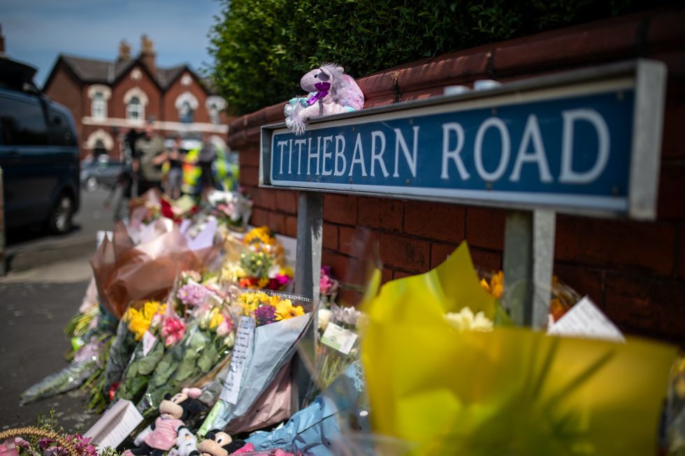 Flowers at nearby Tithebarn Road