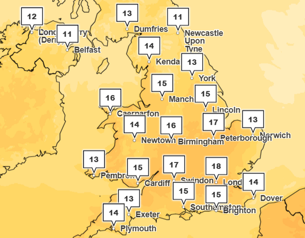 Forecast on Wednesday