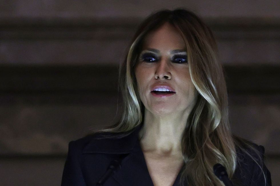 Former First Lady Melania Trump Speaks At Naturalization Ceremony At The National Archives