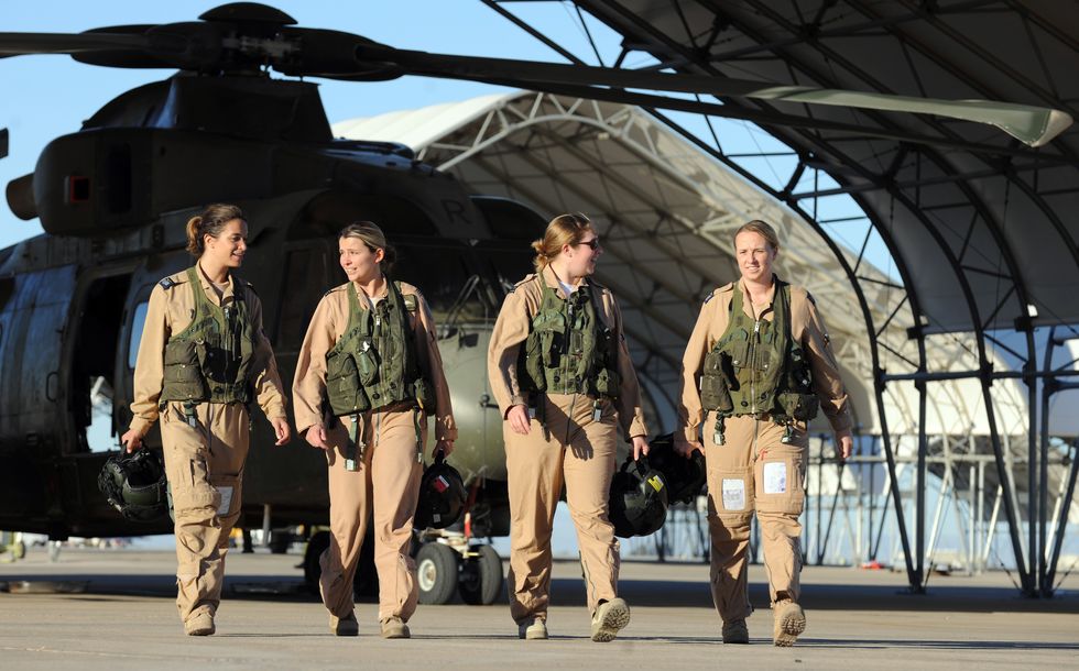 Four female officials of the Royal Air Force