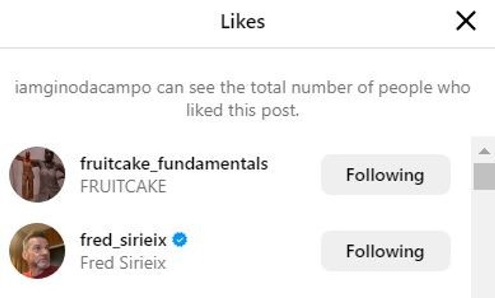 Fred Sirieix and wife Instagram like