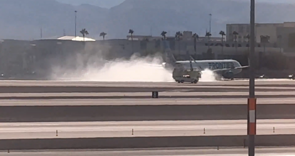 Frontier Airlines plane fire