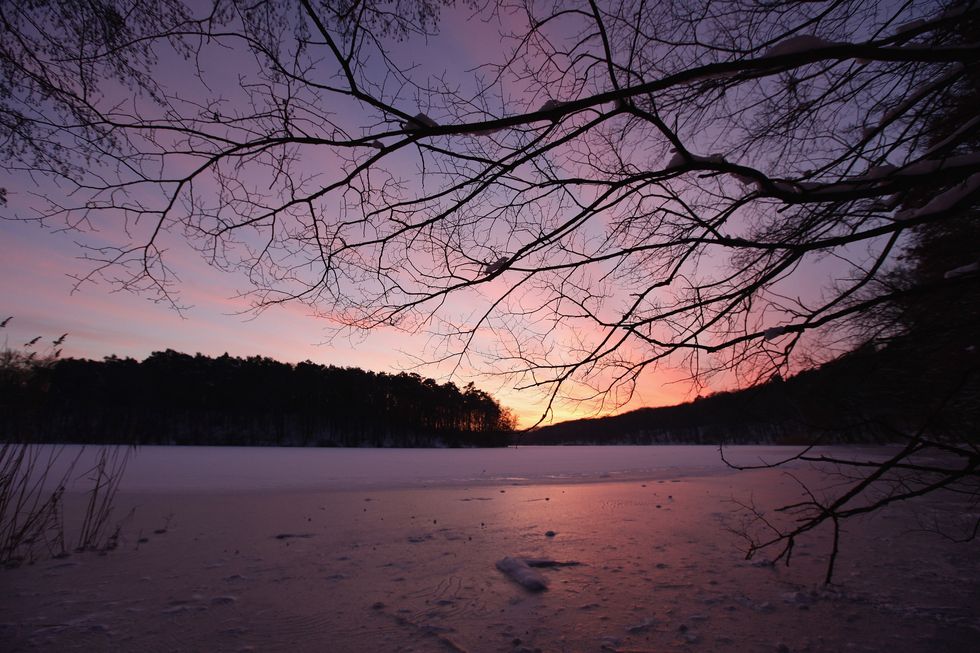 Frozen lake