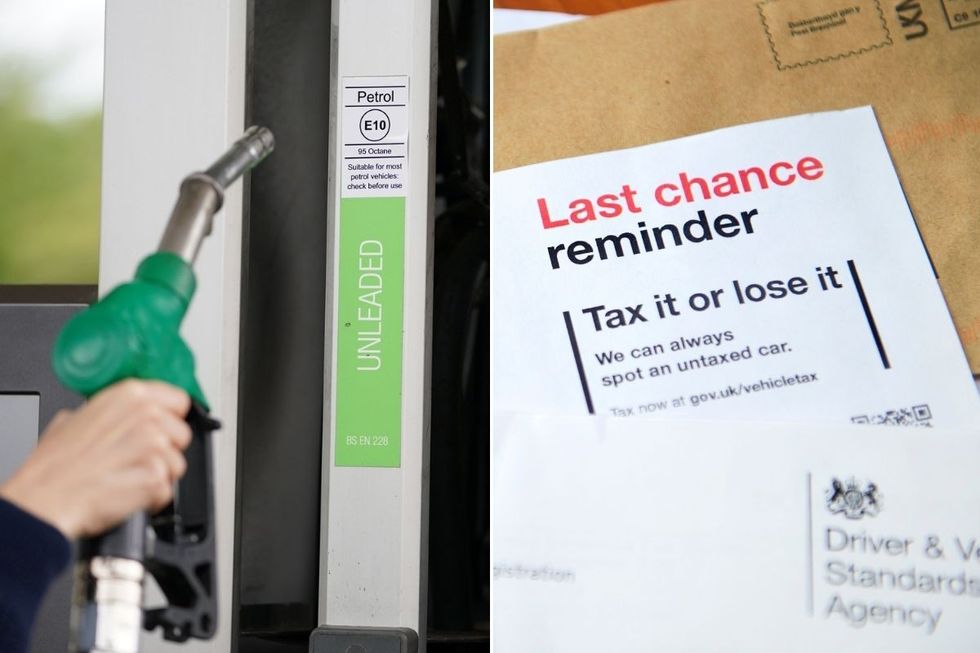 Fuel pump and car tax reminder letter