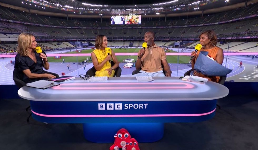 Gabby Logan, Jessica Ennis-Hill, Michael Johnson and Denise Lewis