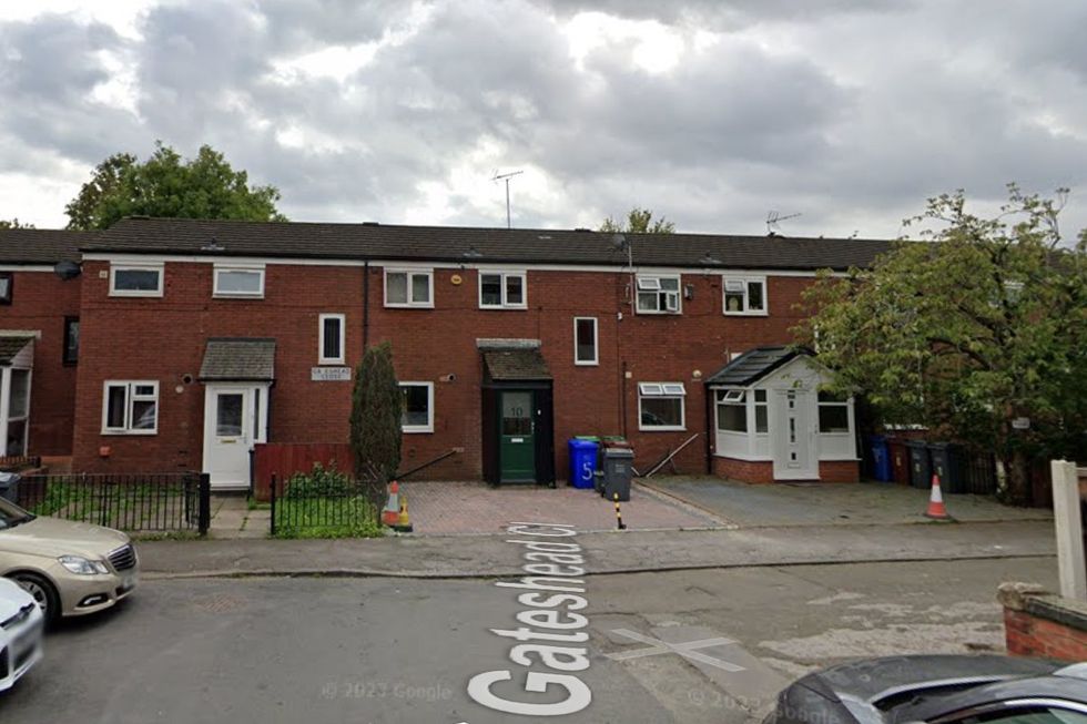 Gateshead Close, Manchester where the fire broke out